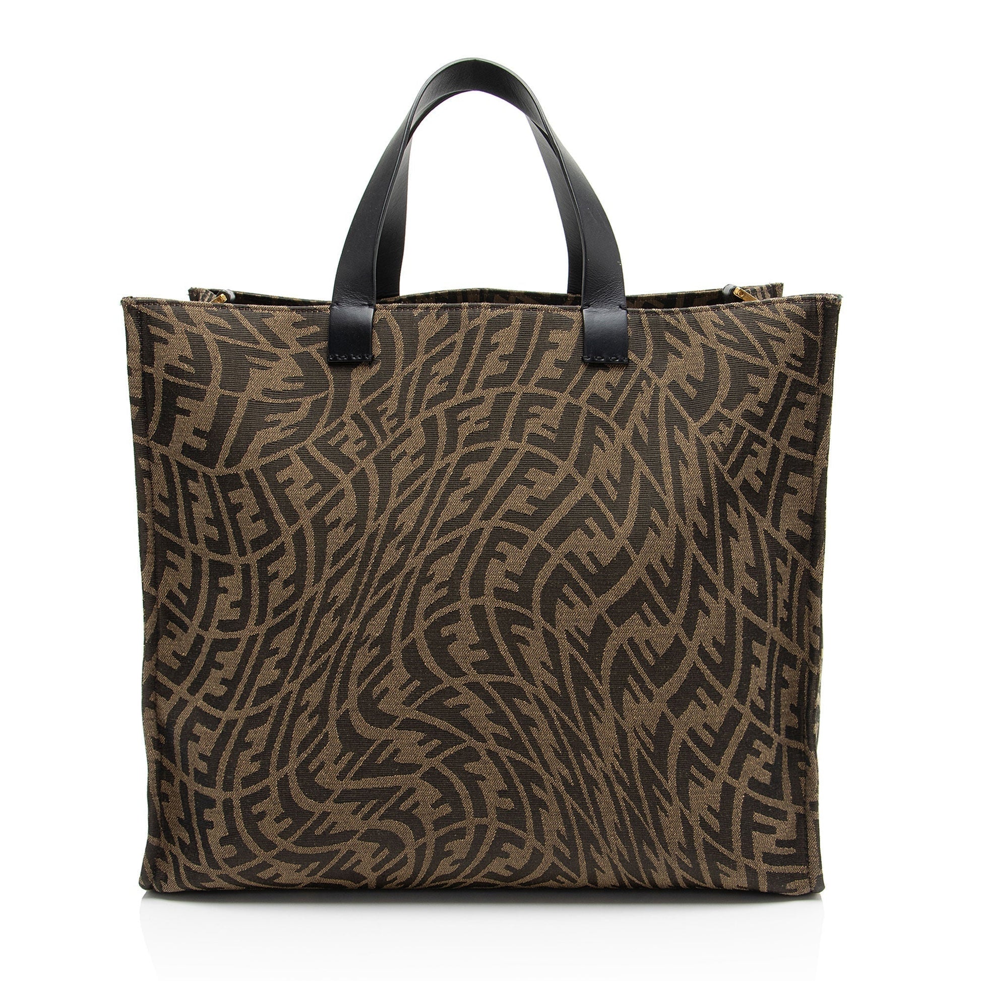 Fendi Sara Coleman Ff Vertigo Shopping Tote Canvas Tote Bag