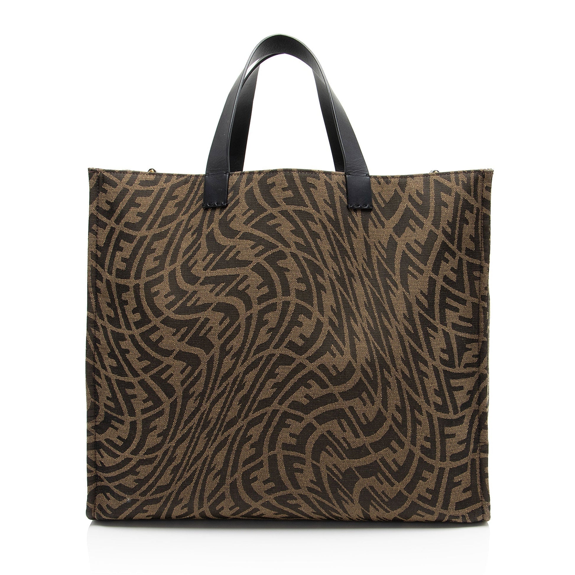 Fendi Sara Coleman Ff Vertigo Shopping Tote Canvas Tote Bag