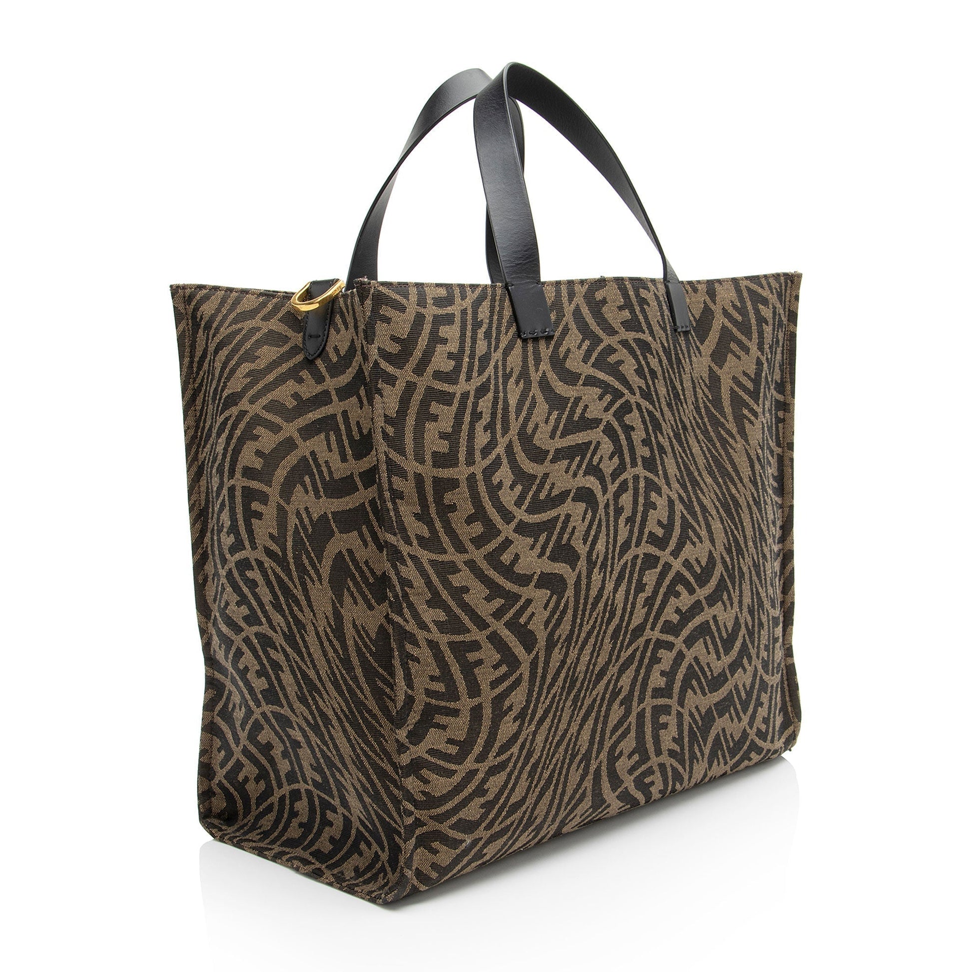 Fendi Sara Coleman Ff Vertigo Shopping Tote Canvas Tote Bag