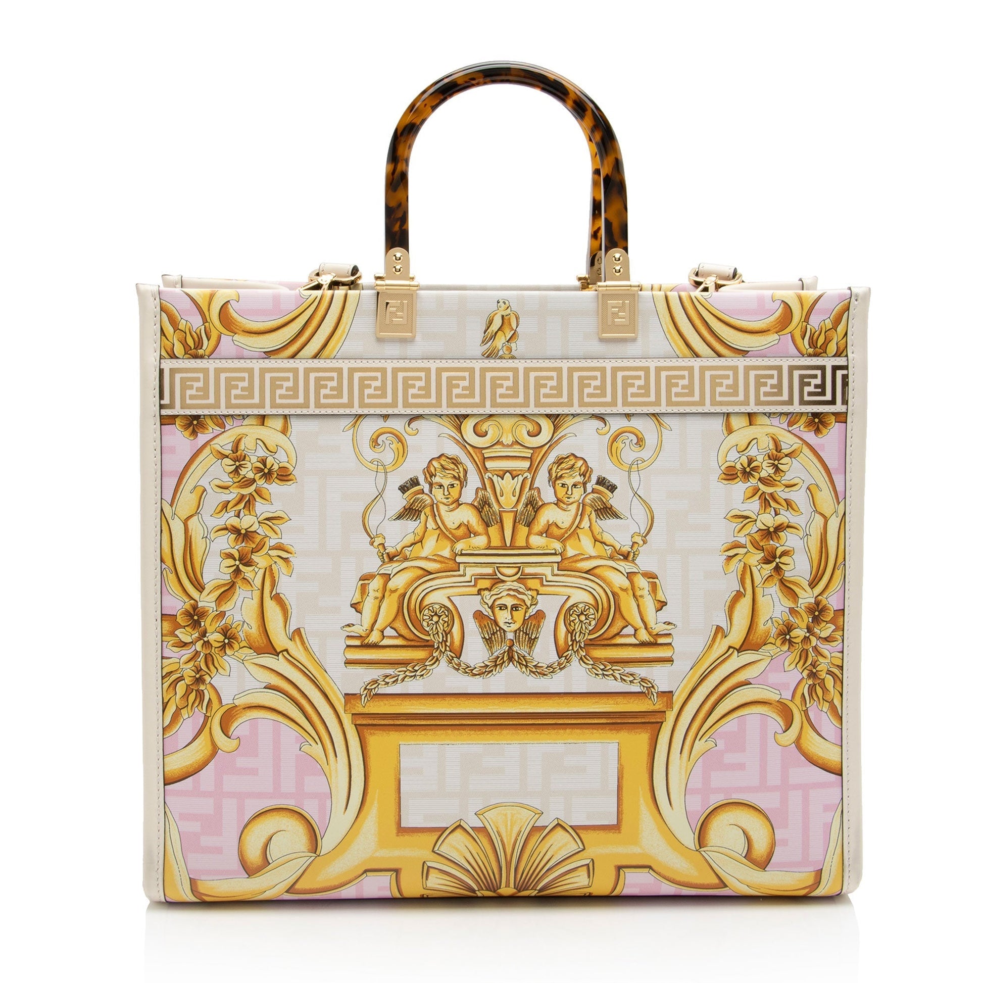 Fendi Versace Fendace Sunshine Shopper Tote Shf Zbjp9N Leather Medium Tote Bag
