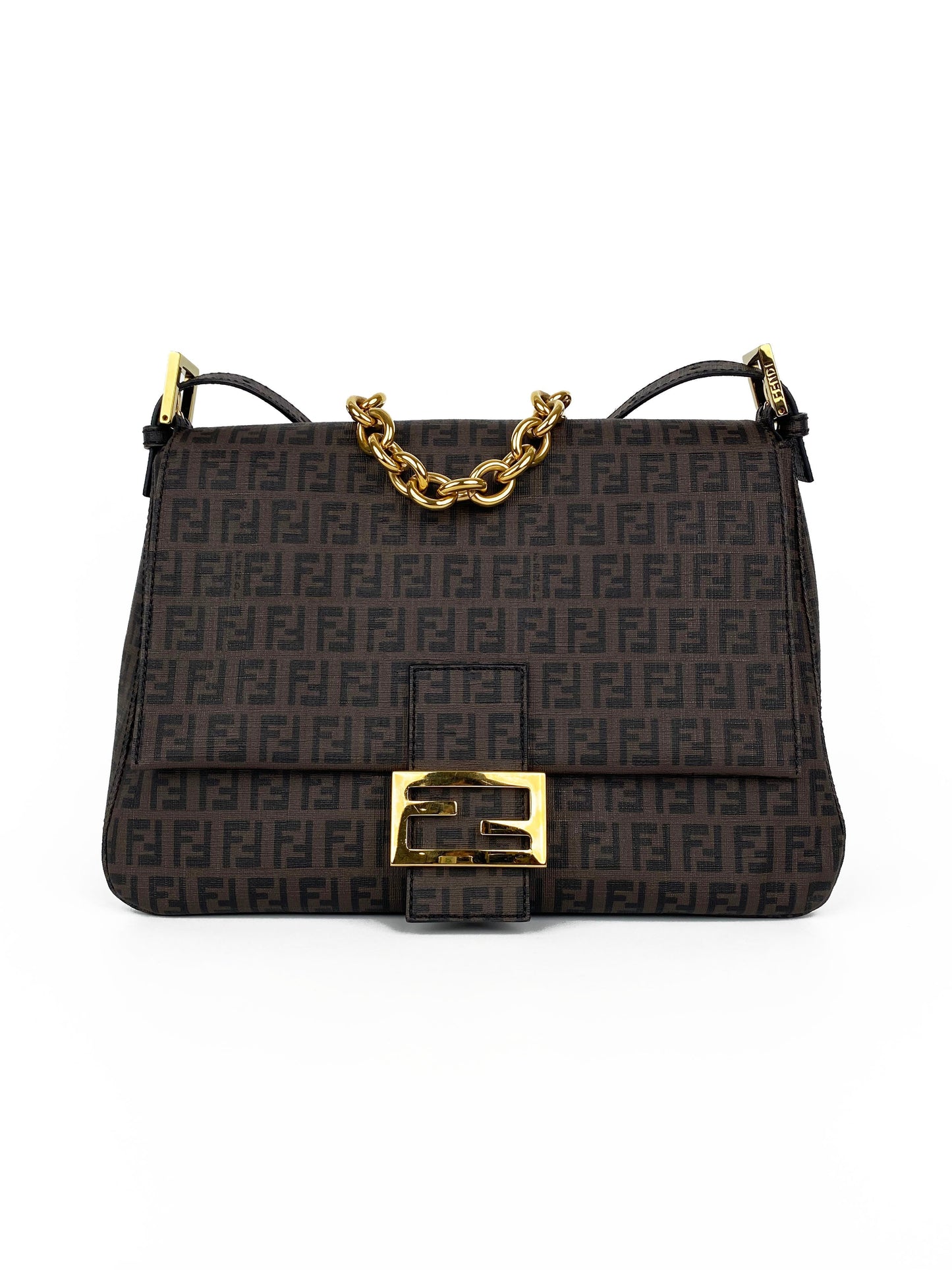 Fendi Shoulder Bag Monogram Brown