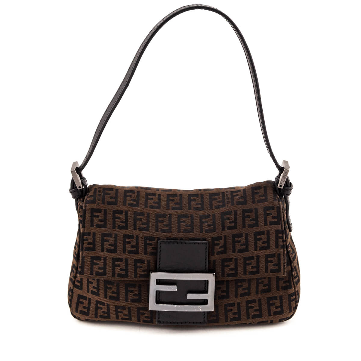 Fendi Handbag Zucchino Mamma Baguette Brown Mini Shoulder Bag
