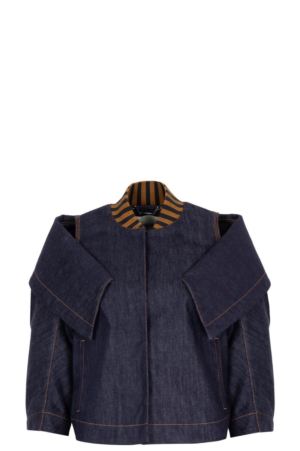 Fendi Shoulder Bag Shoulder Cut Out Jacket Denim