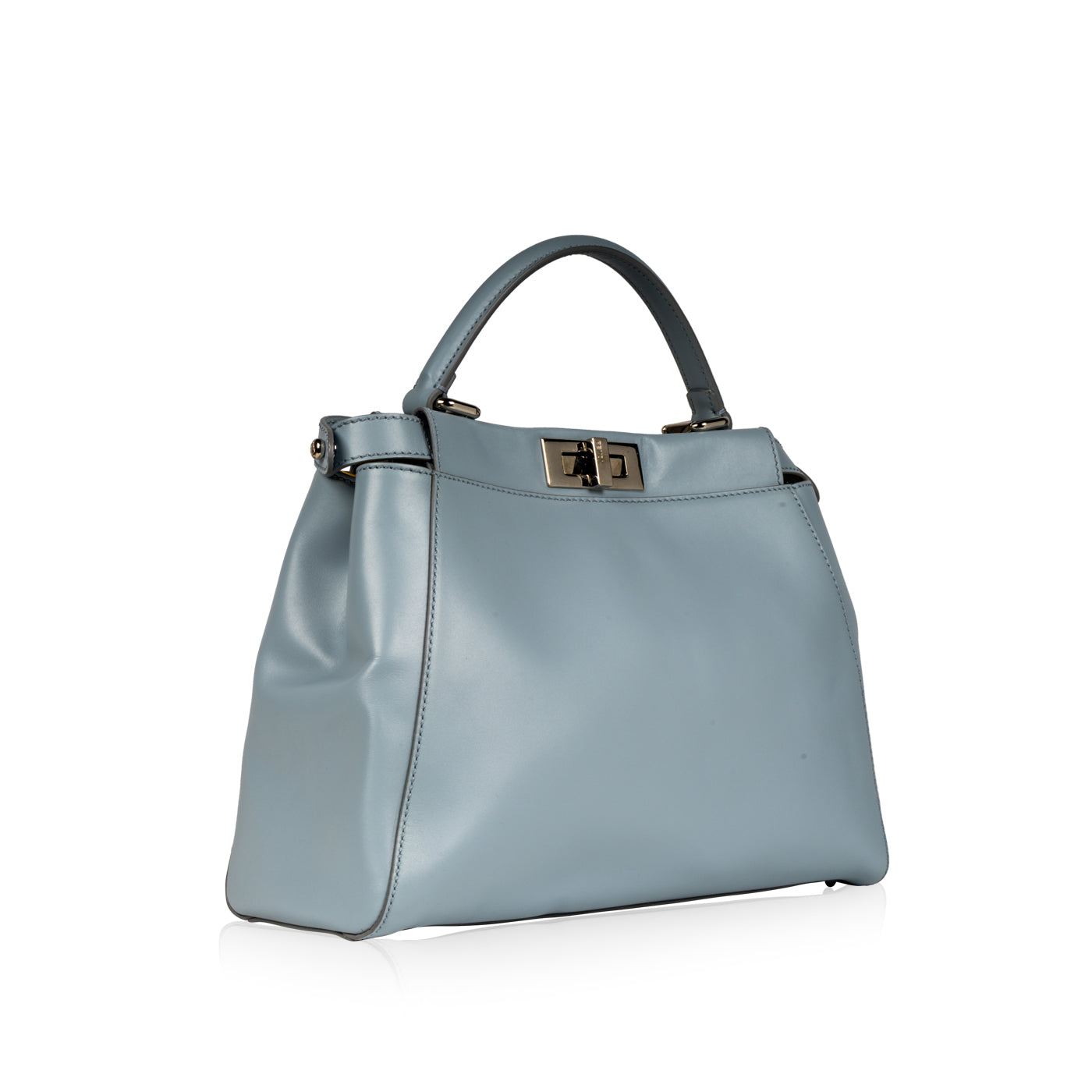 Fendi Peekaboo Tote Bag Blue Medium Baby