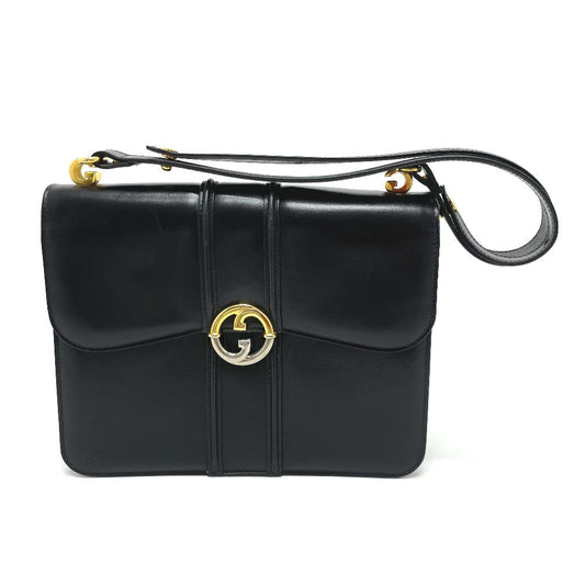 Gucci GGMetal Old Leather Black Shoulder Bag