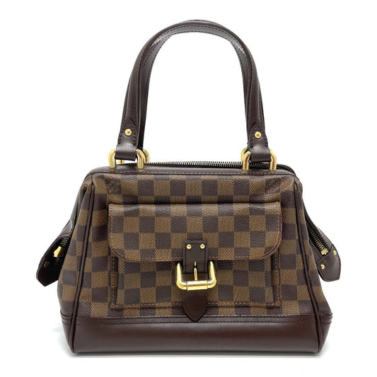 Louis Vuitton N51201 Damier Knightsbridge Leather Canvas Brown Handbag