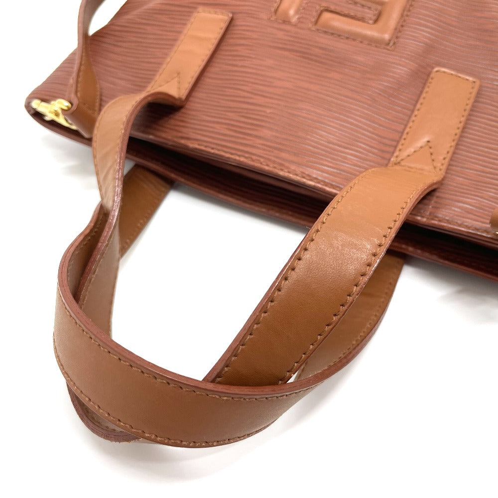 Fendi Handbag Ff Handbag Women Leather Brown Logo Travel Bag