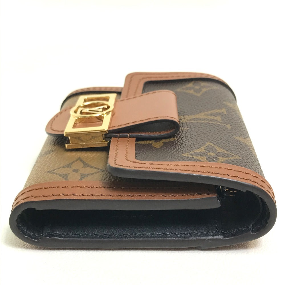 Louis Vuitton Trifold M68725 reverse Portefeuille Monogram Canvas Brown Wallet Case