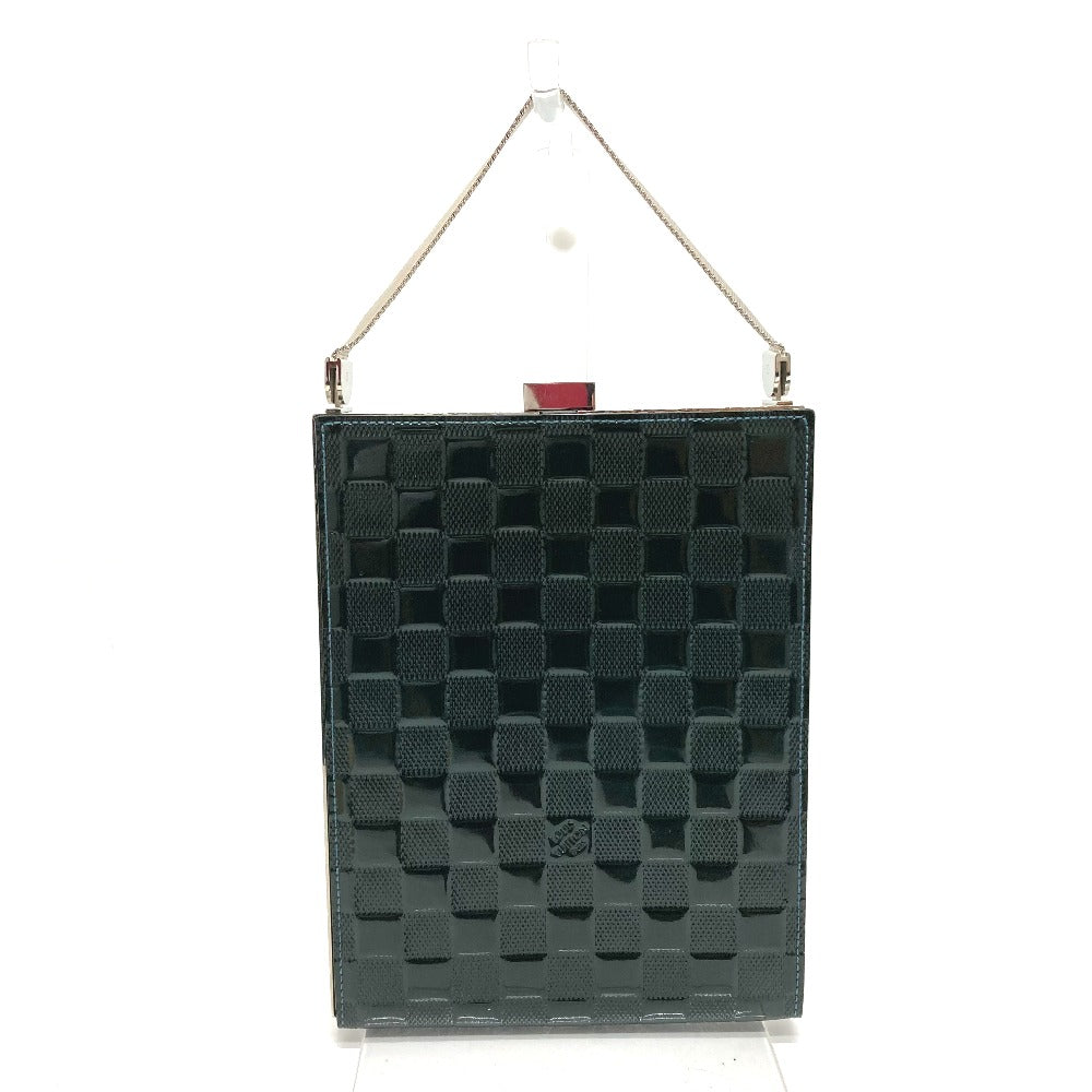 Louis Vuitton M92105 Damier Vernis Dark Damier Leather Patent Green Handbag