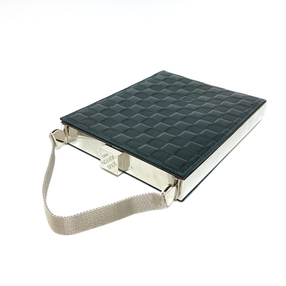 Louis Vuitton M92105 Damier Vernis Dark Damier Leather Patent Green Handbag
