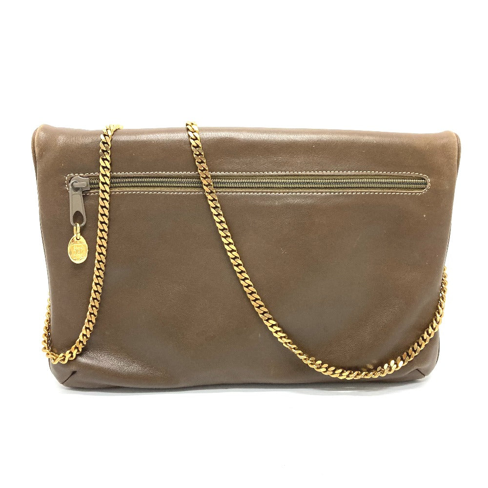 Shoulder Bag Logometal Women Leather Brown