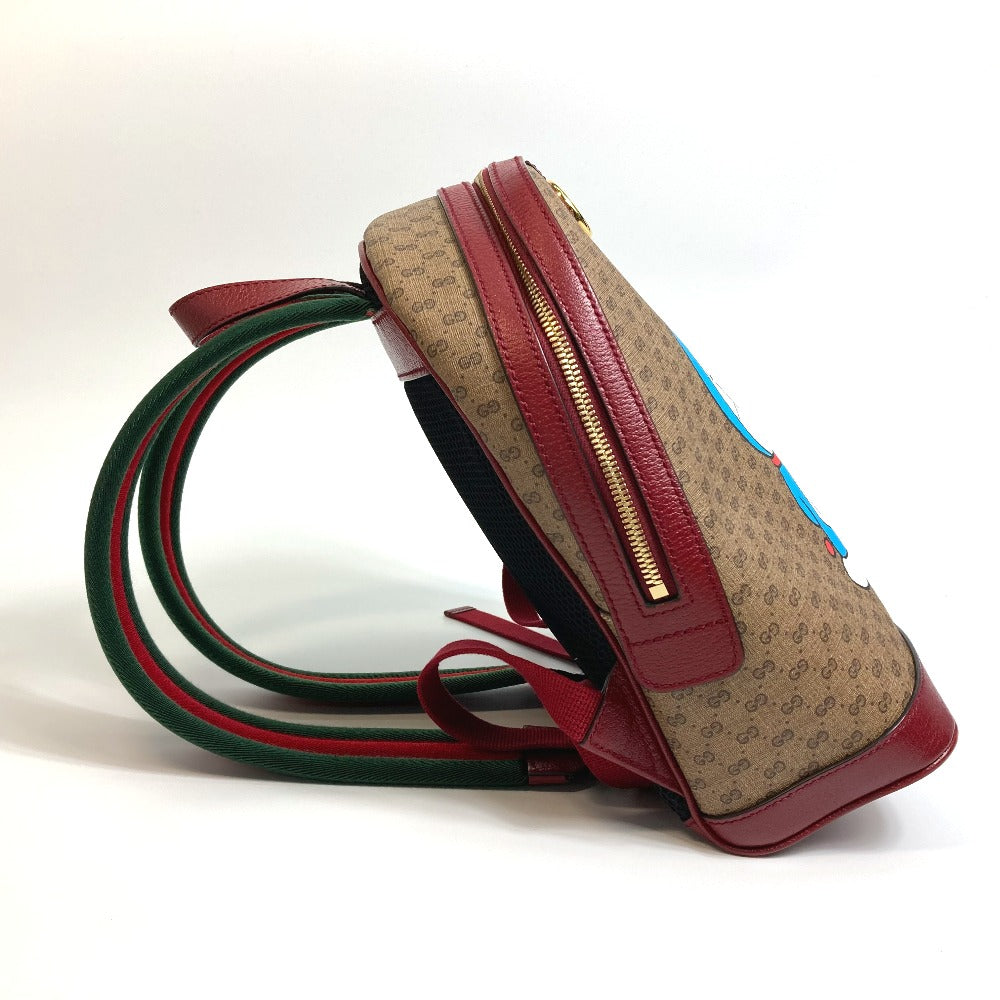 Gucci Backpack PVC x GG Supreme Leather Beige Red