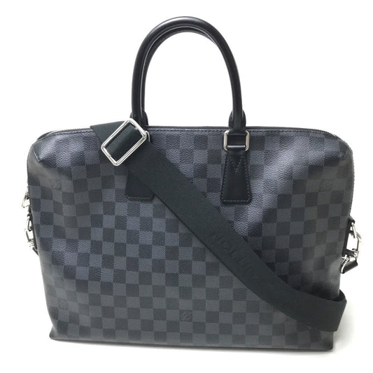 Louis Vuitton Business N48224 Damier Grafitto Damier Canvas Black Handbag