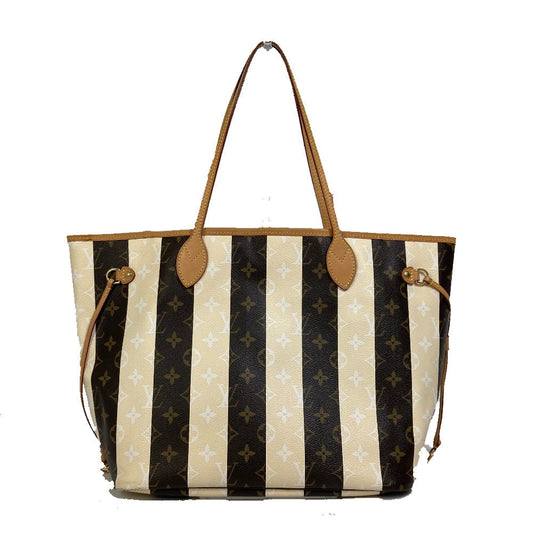 Louis Vuitton M40560 Layul Neverfull MM Monogram Canvas Brown Beige Tote Bag