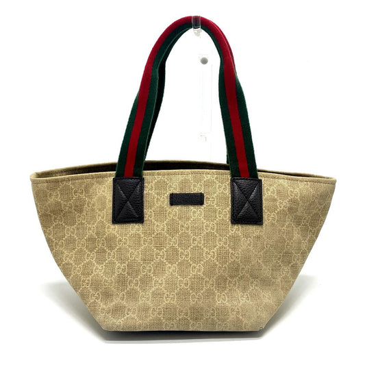 Gucci GG Sherry line Canvas Beige Tote Bag