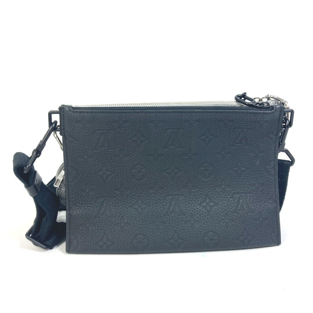 Louis Vuitton M59682 Taurillon Clemence Damier Glitter Leather Silver Shoulder Bag