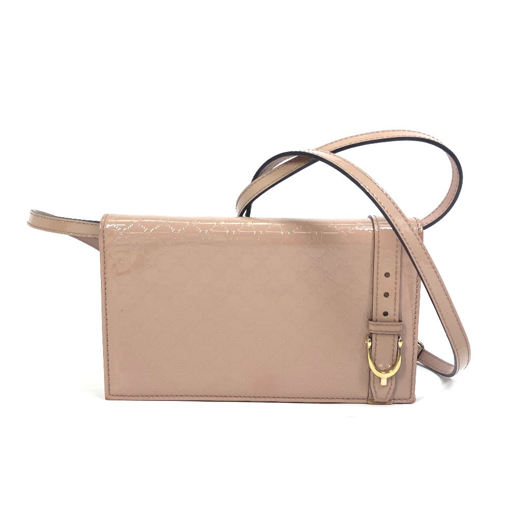 Gucci enamel GG Nice 2WAY Beige Crossbody Bag