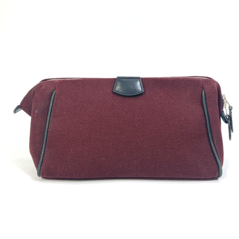 Hermes Clutch Bag Bordeaux Women Canvas