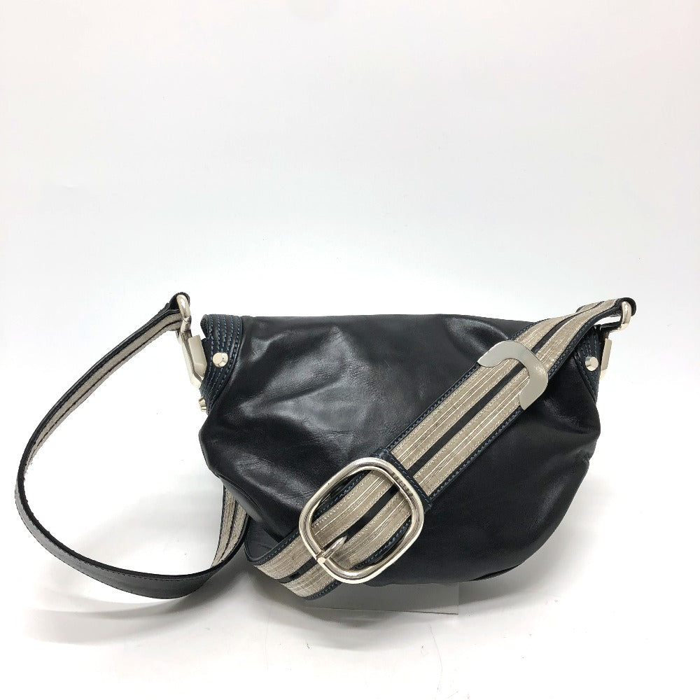 Shoulder Bag Ribbon Crossbody Women Leather Black Crossbody Bag