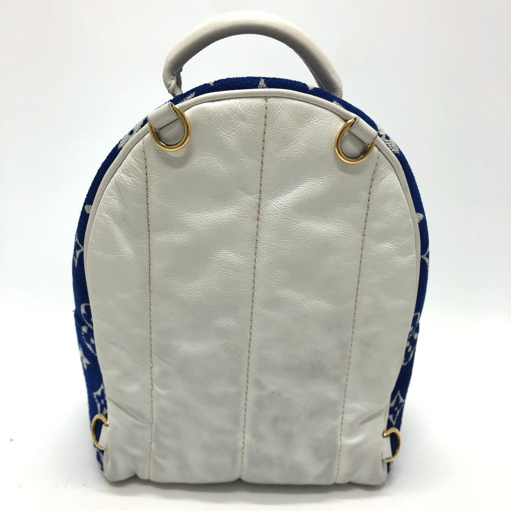 Louis Vuitton Backpack M46207 Jacquard Monogram Blue Mini Jewelry