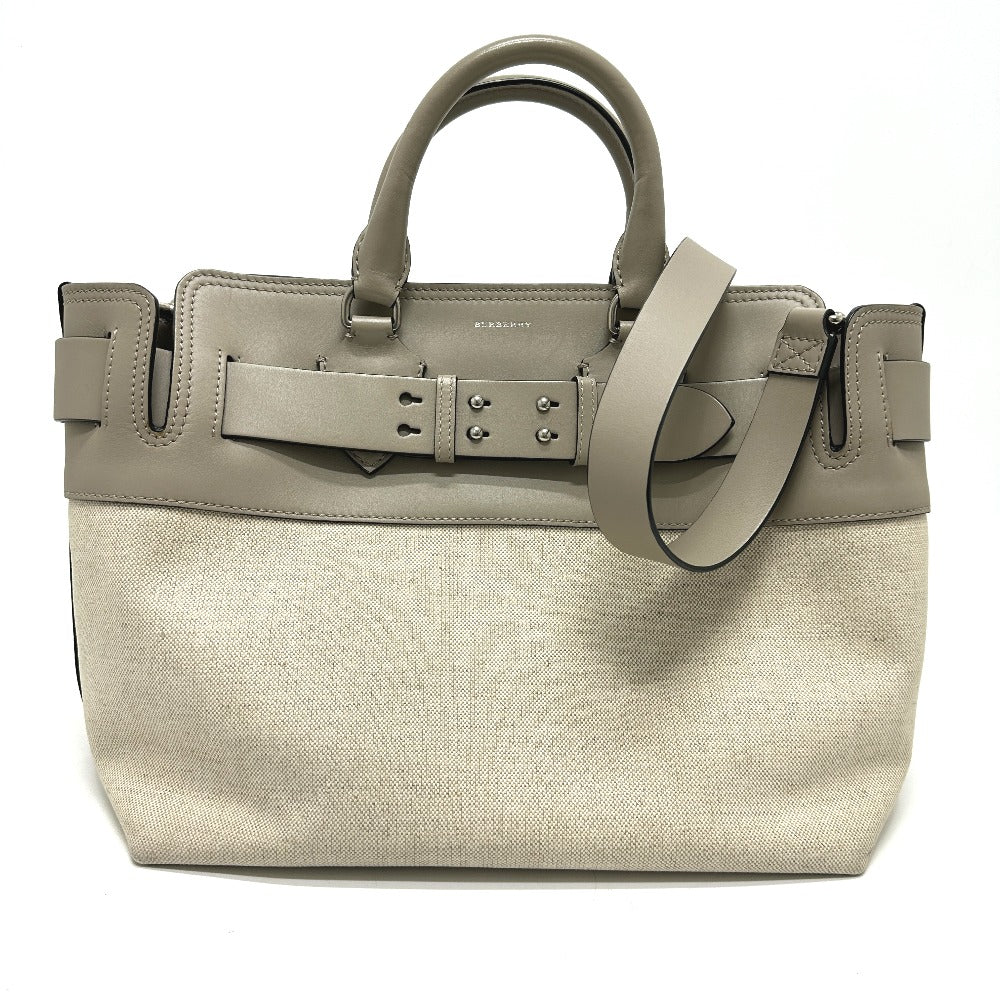 Burberry Belt Bag Women Leather Canvas Beige