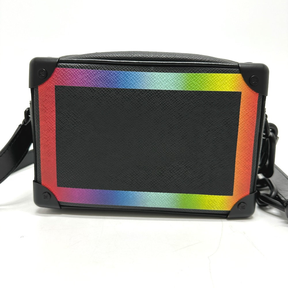 Louis Vuitton M30351 Taiga soft trunk Leather Black Mini Shoulder Bag