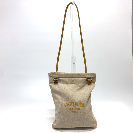Hermes Shoulder Bag Towal Chevron Aline Pm Beige Logo