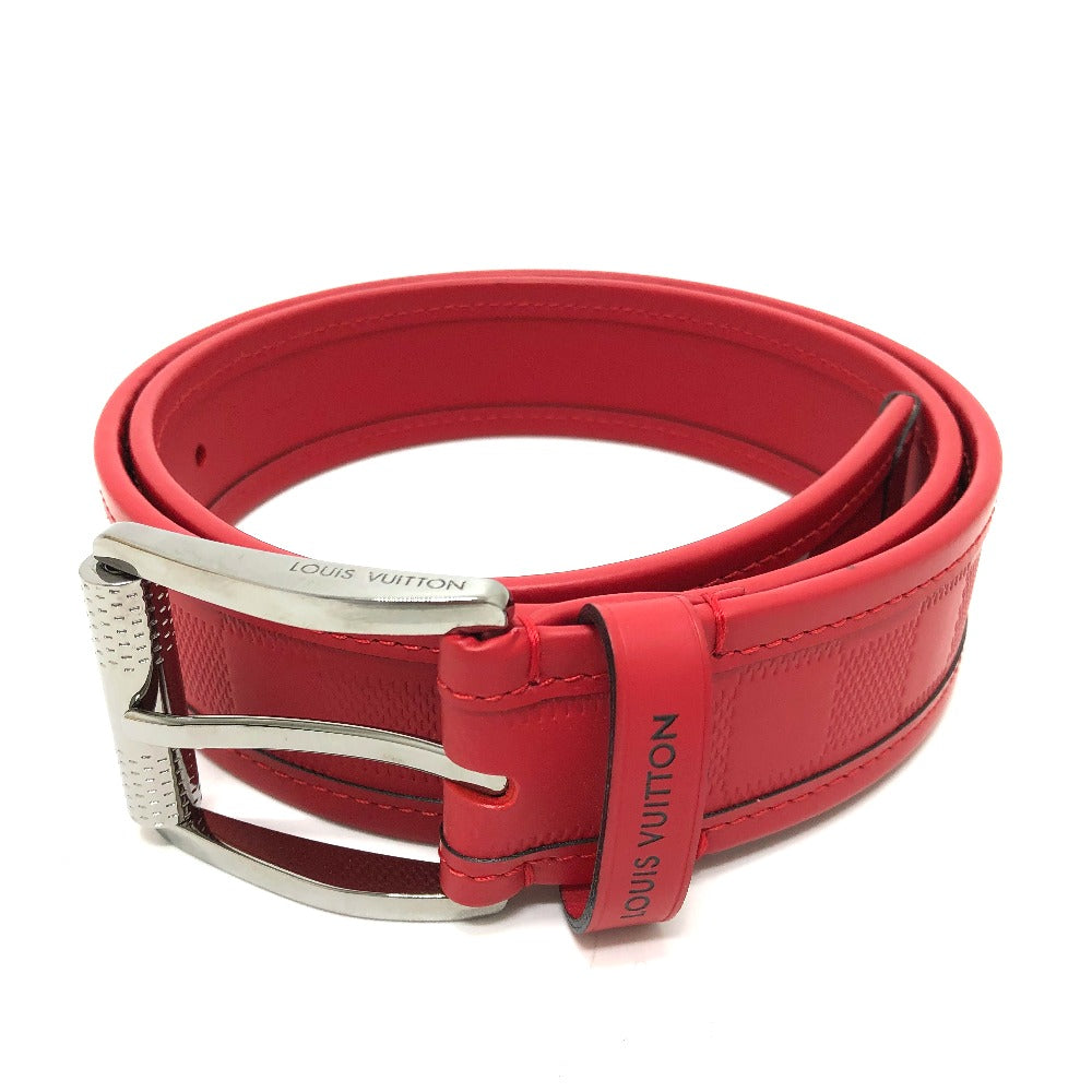 Louis Vuitton M9122 Damier Anfini Damier Anfini Leather Red Belt