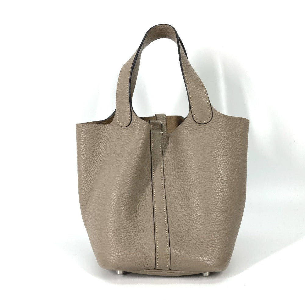Taurillon Clemence Gray Type Bag Picotin Lock Travel Bag