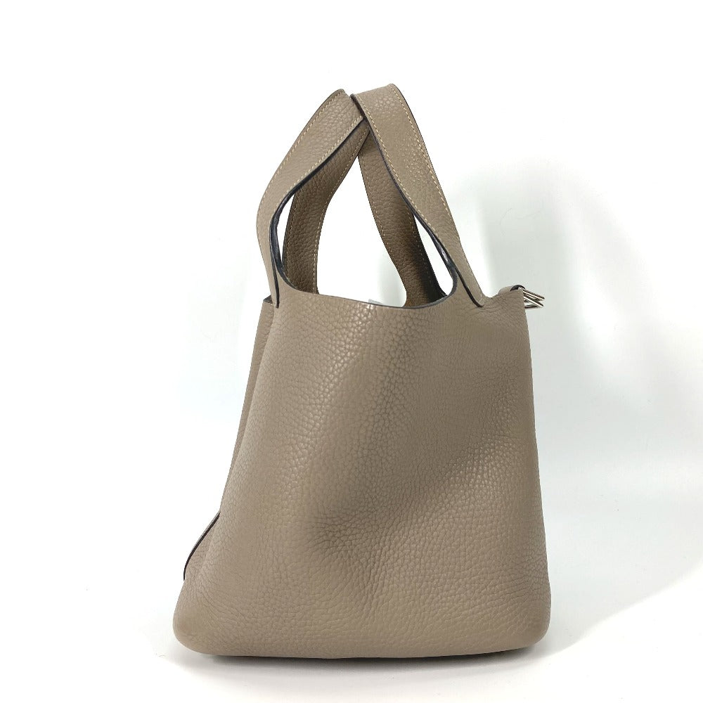 Hermes Handbag Taurillon Clemence Type Bag Picotin Lock Pm Gray Travel Bag