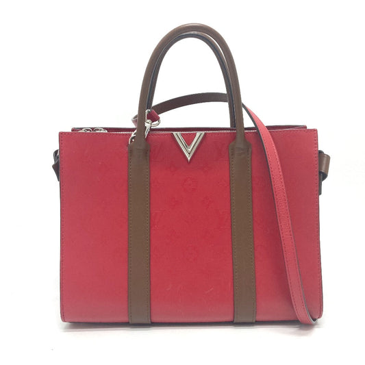Louis Vuitton M42889 Very MM Monogram Leather Red Tote Bag