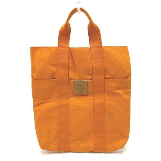 Hermes Tote Bag Fool Toe Kabas Women Canvas Orange