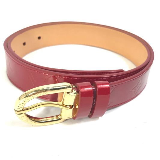 Louis Vuitton M6980U Vernis Saintur 80 Monogram Red Belt