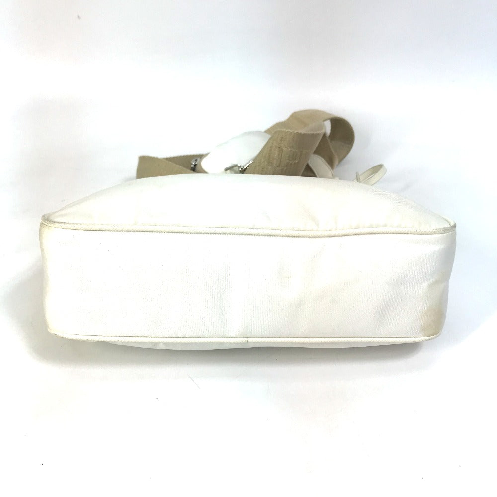 Shoulder Bag Triangle Plate Re Edition Women Nylon White