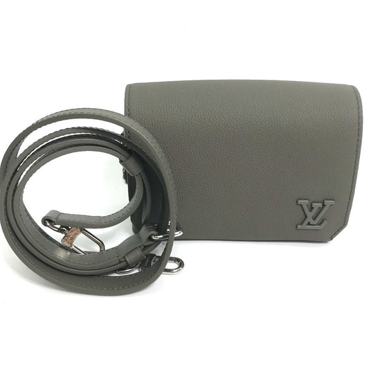 Louis Vuitton M82281 Aerogram Fastline Wearable Leather Gray Wallet Case