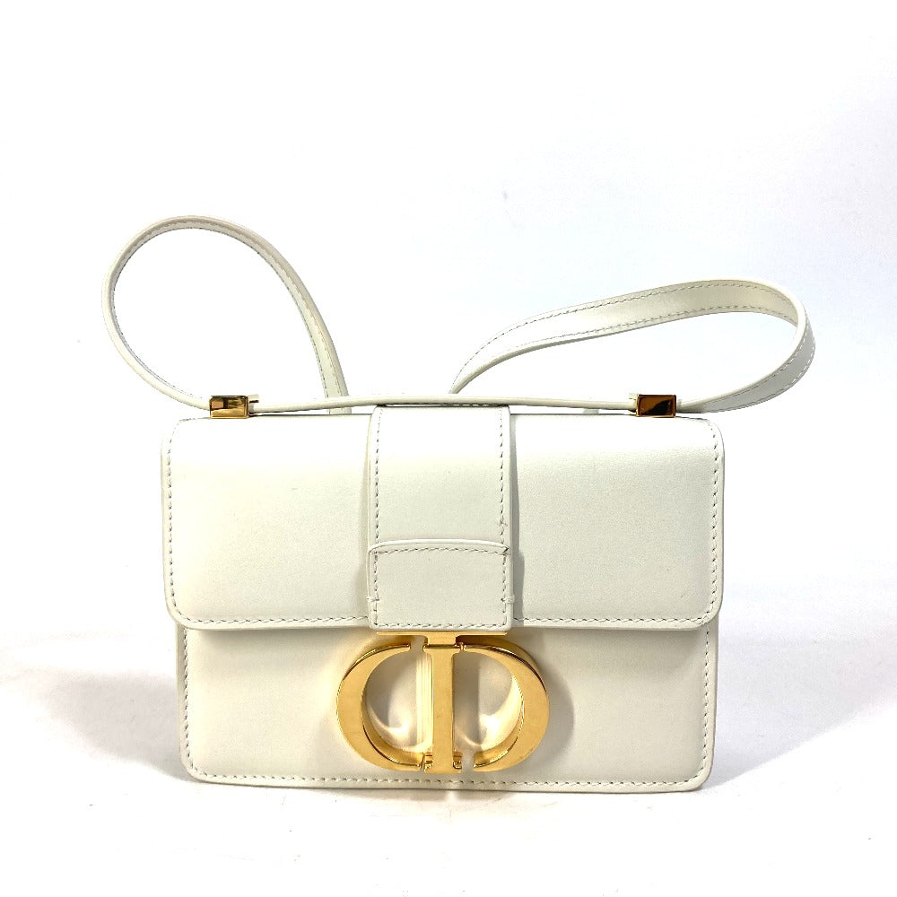 Dior Christian Shoulder Bag Cdmetal Montagne Women Leather White