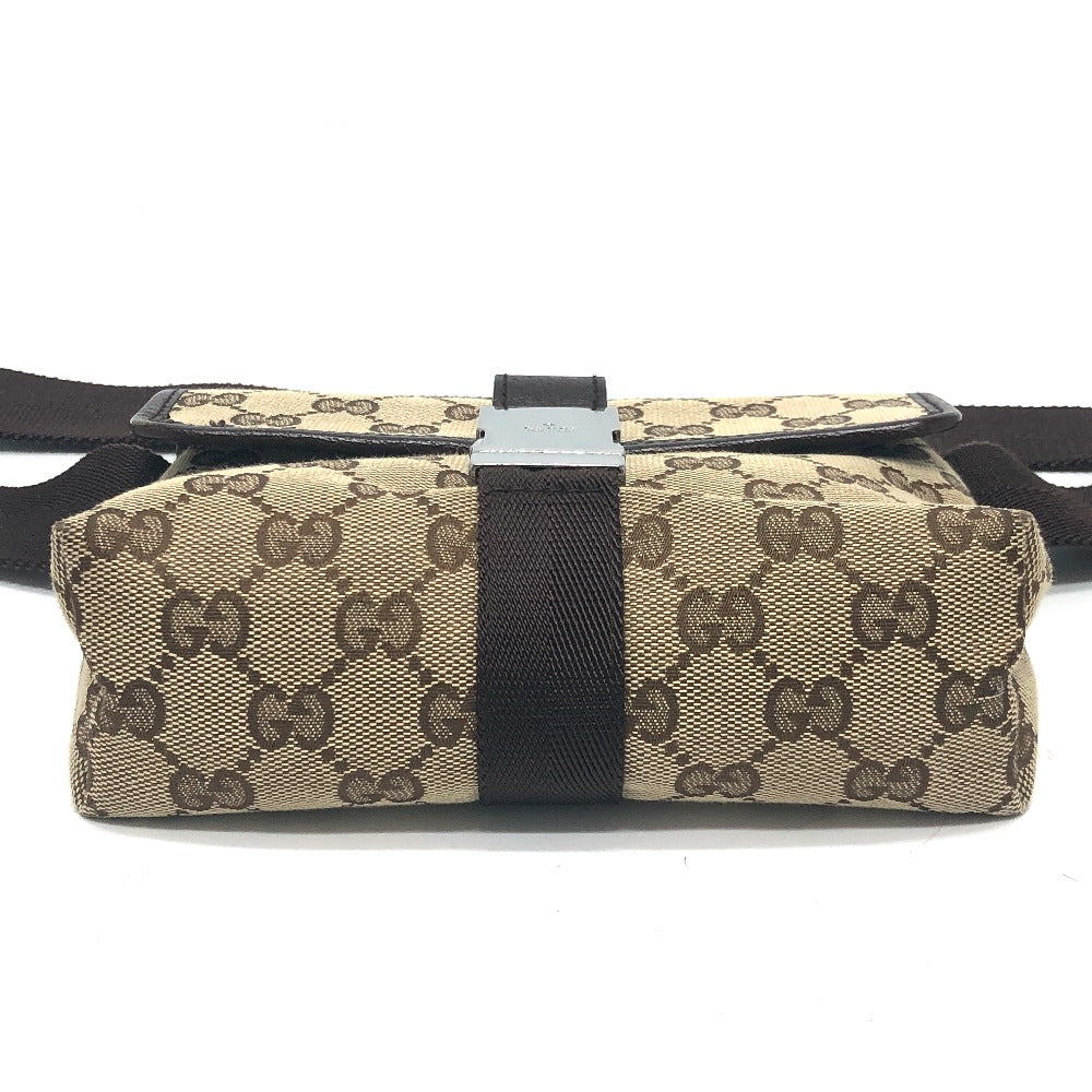 Gucci Waist GG x GG Sling Canvas Brown Beige Handbag