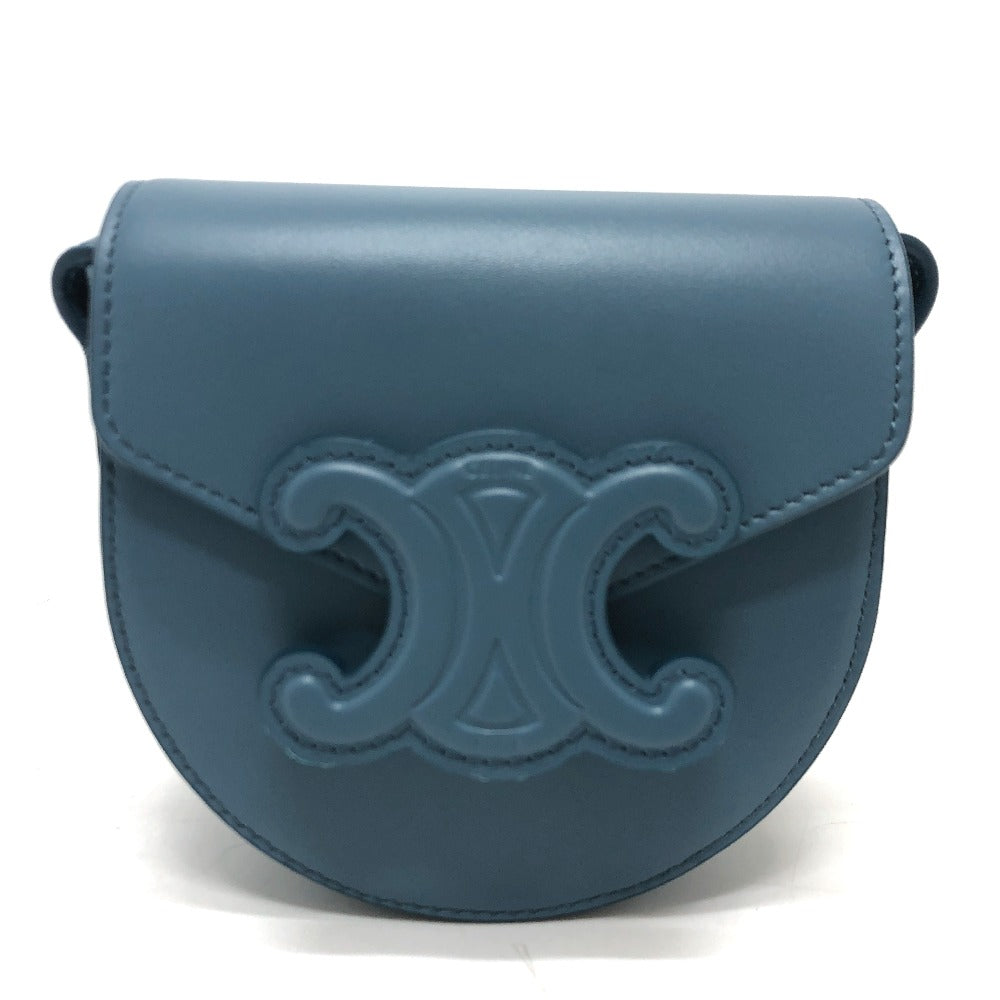 Shoulder Bag , Calf Triomphe Buzas Cuir Leather Blue