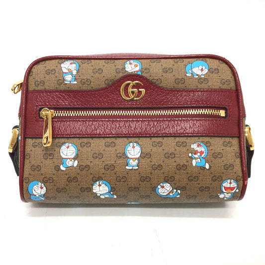 Gucci GG Supreme GG Supreme Doraemon Canvas Brown Shoulder Bag