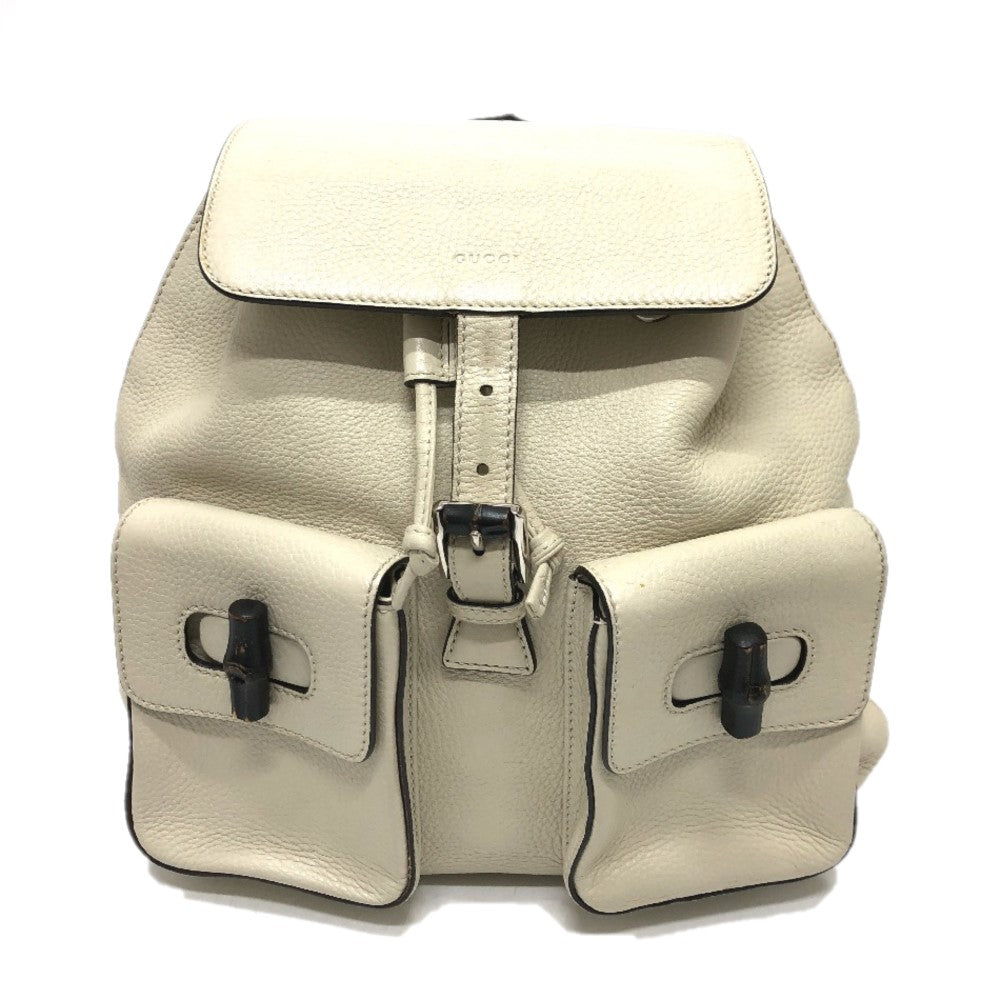 Gucci Backpack Bamboo Backpack Leather White