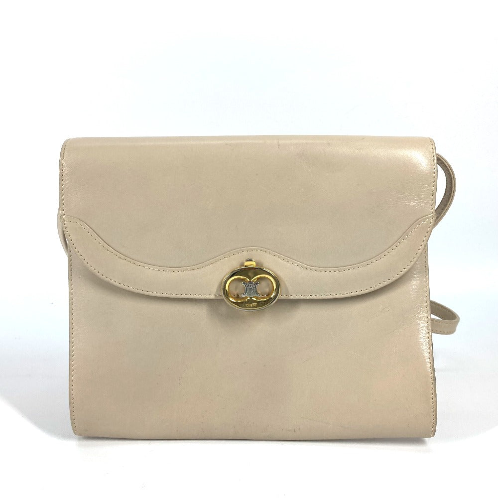 Shoulder Bag Pochette Bag Crossbody Triomphe Women Leather Beige Crossbody Bag