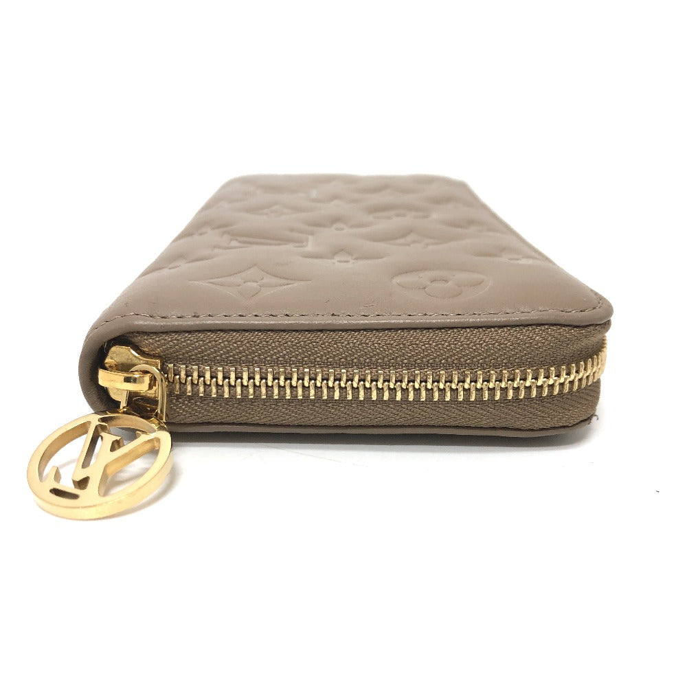 Louis Vuitton Long Purse M81511 emboss Zippy Monogram Leather Beige Wallet Case