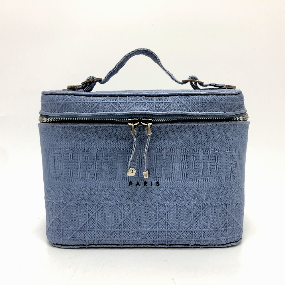 Dior Vanity Bag Canage Women Canvas Blue Travel Bag