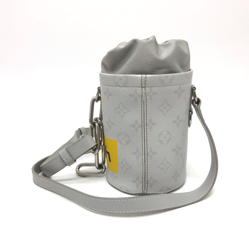 Louis Vuitton M44631 x chalk nano Monogram Canvas White Gray Shoulder Bag