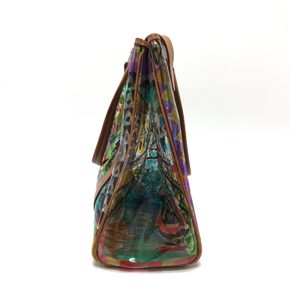 Tote Bag Plastics Multicolor Venetian Print Women Leather