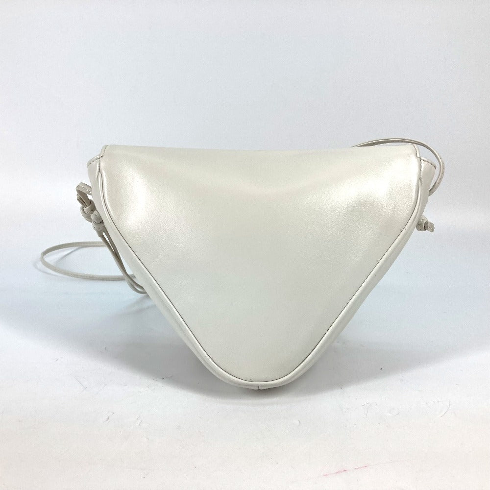 Shoulder Bag Triangle Triangle Women Leather White