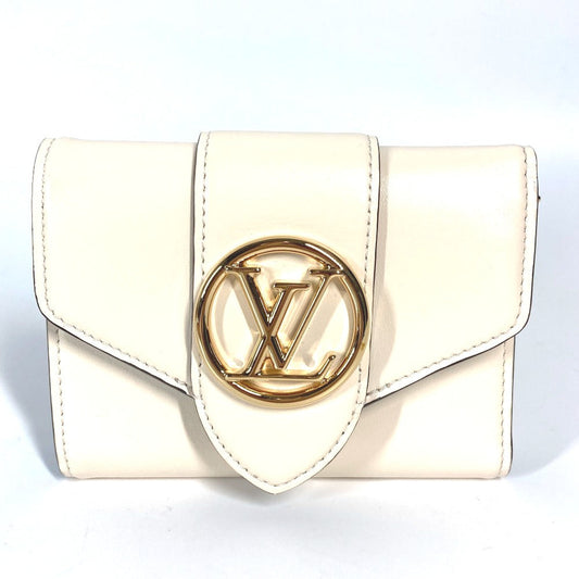 Louis Vuitton Trifold M69176 Pont Neuf Compact Leather Beige Wallet Case