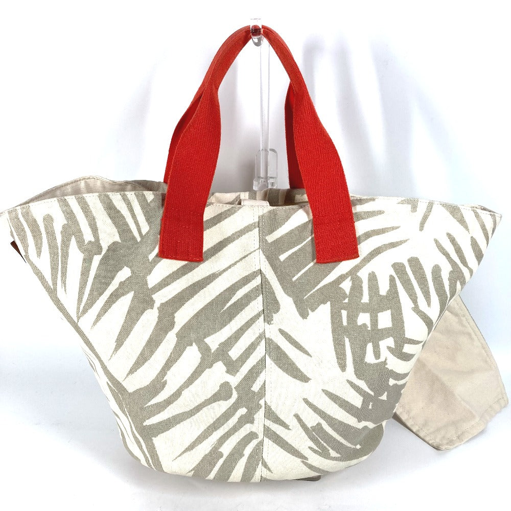 Hermes Shoulder Bag With Porch Pannier Platge Canvas Beige