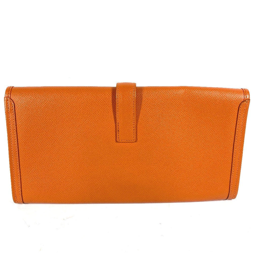 Clutch Bag Epsom Orange Bag H Jige Logo