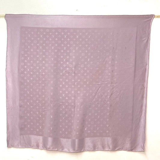 Louis Vuitton scarf silk Light purple Monogram